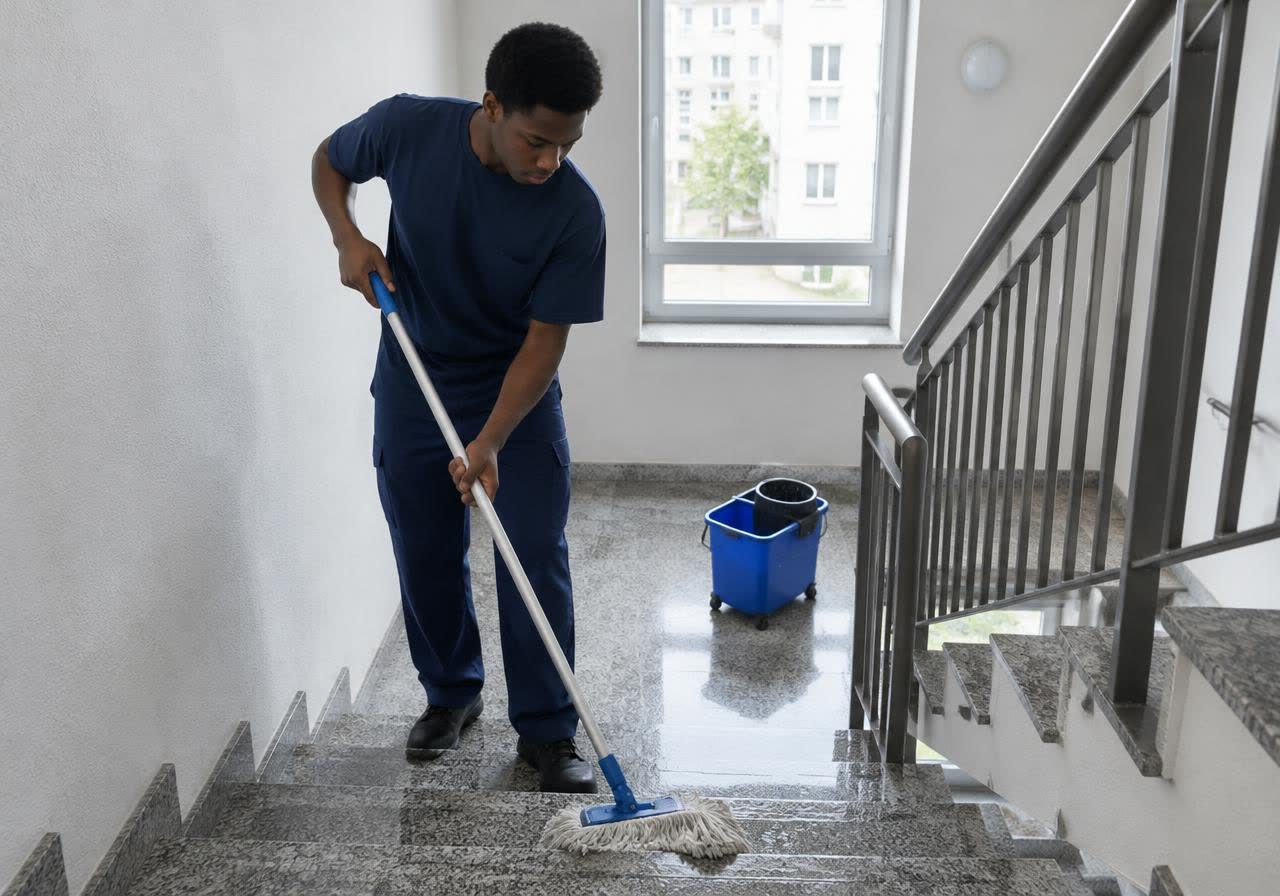 Treppenhausreinigung – Symbolbild